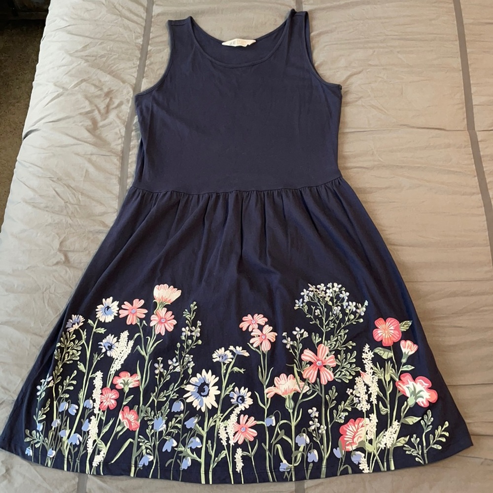 H&M Girls dress Size 14 color blue
